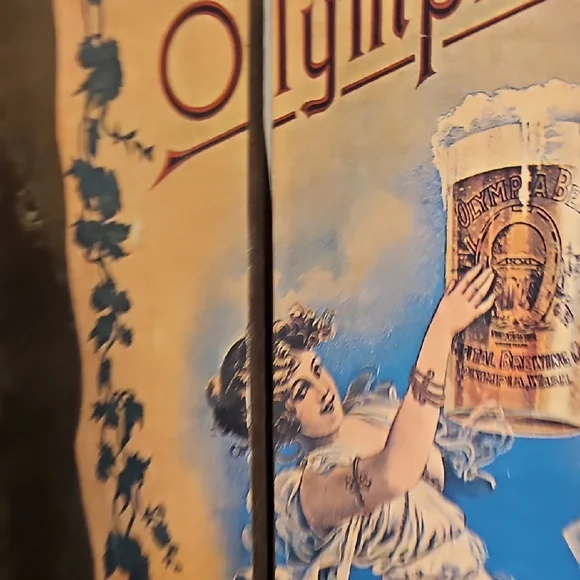 Vintage Olympia Beer Advertisement On Reclaimed Wood. - Picture 9 of 9